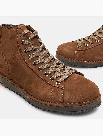 Bottines en cuir nubuck