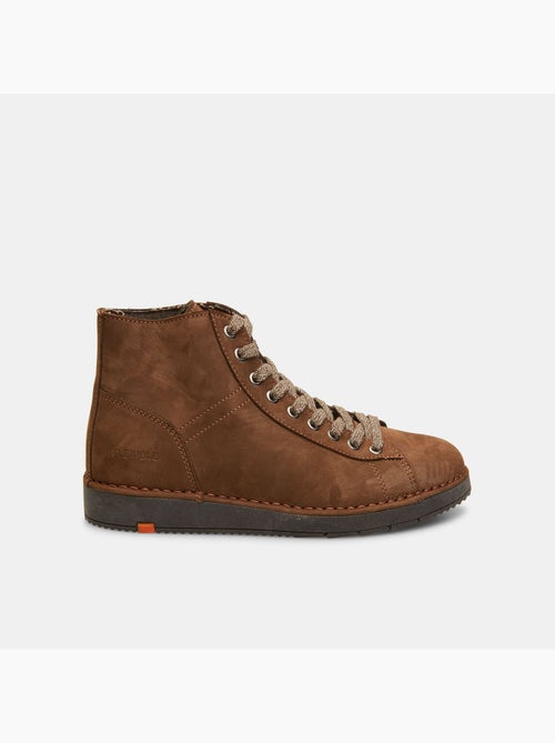 Bottines en cuir nubuck - Kiabi Bottines en cuir nubuck - Kiabi