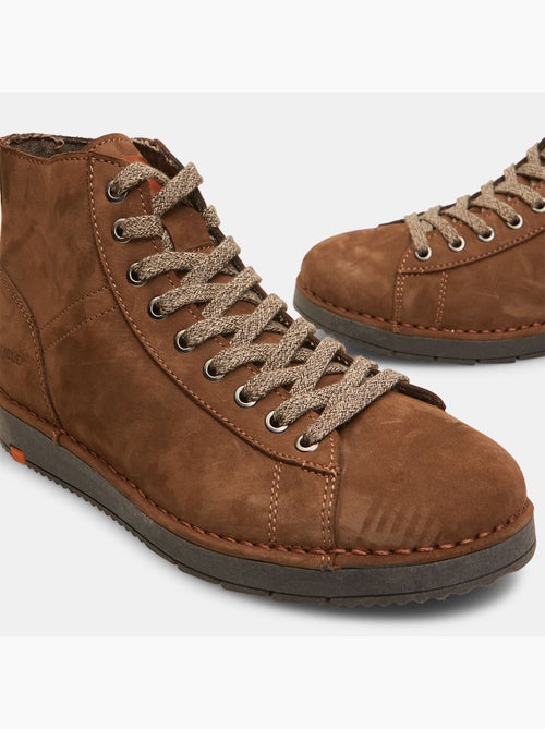 Bottines en cuir nubuck - Kiabi Bottines en cuir nubuck - Kiabi