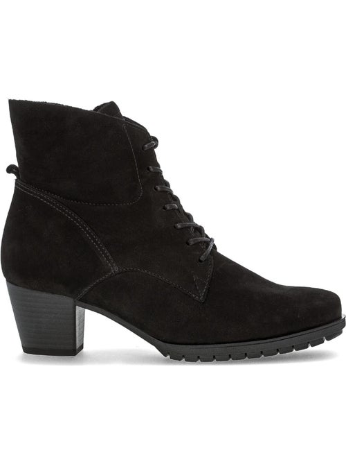 Bottines  en cuir nubuck - Kiabi