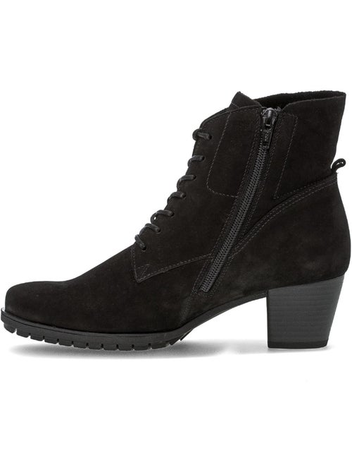 Bottines  en cuir nubuck - Kiabi