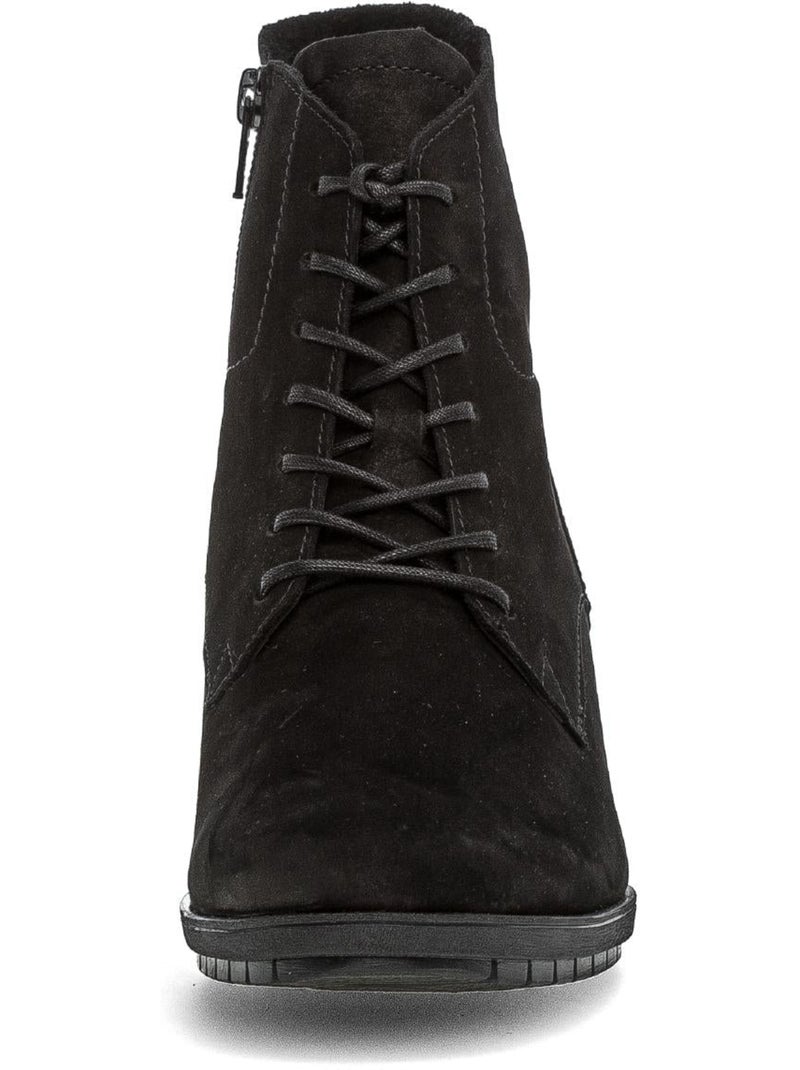 Bottines  en cuir nubuck Noir Noir - Kiabi