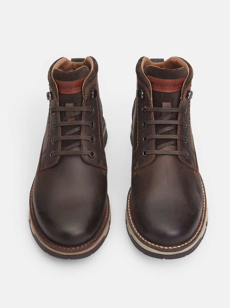 Bottines en cuir nubuck WEINBRENNER Marron - Kiabi