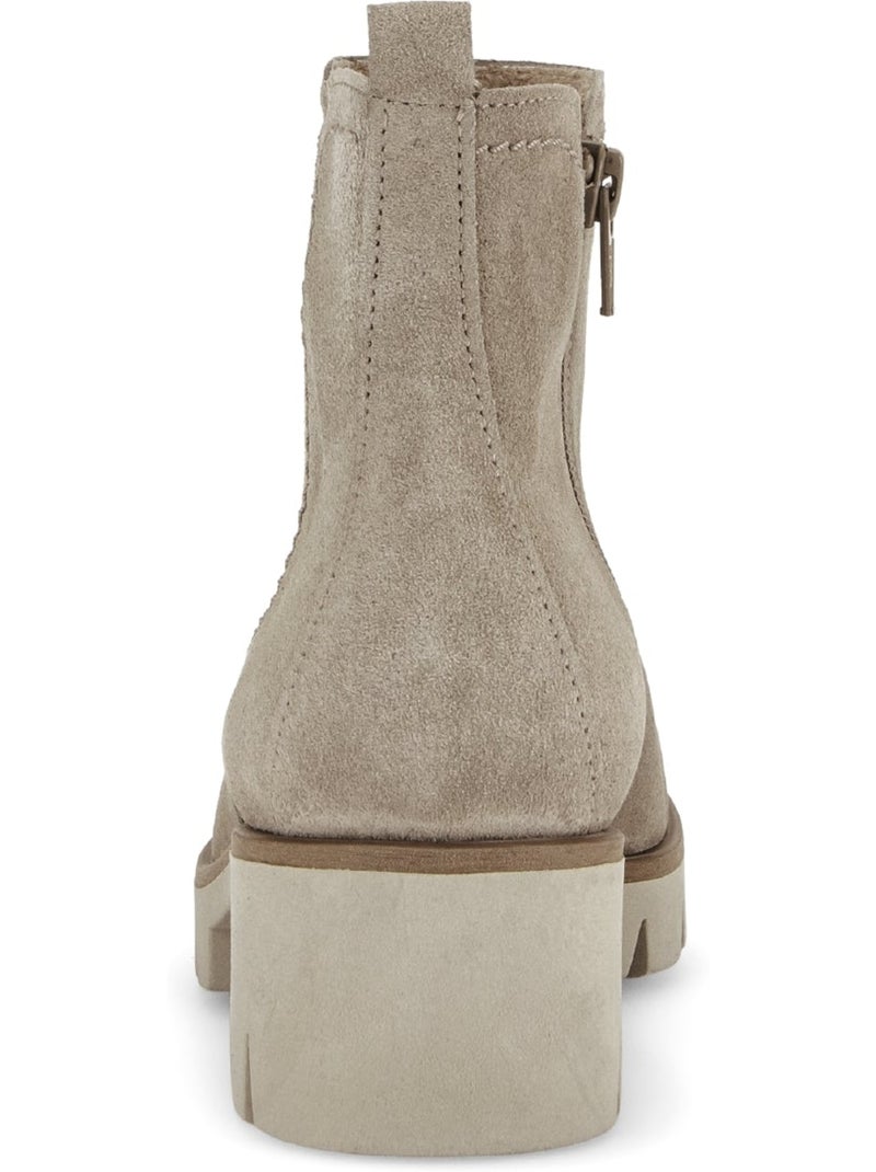 Bottines  en cuir velours Beige - Kiabi