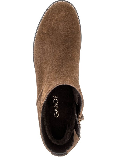 Bottines en cuir velours - Kiabi Bottines en cuir velours - Kiabi