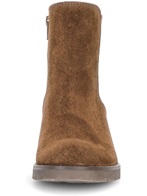 Bottines en cuir velours - Kiabi Bottines en cuir velours - Kiabi
