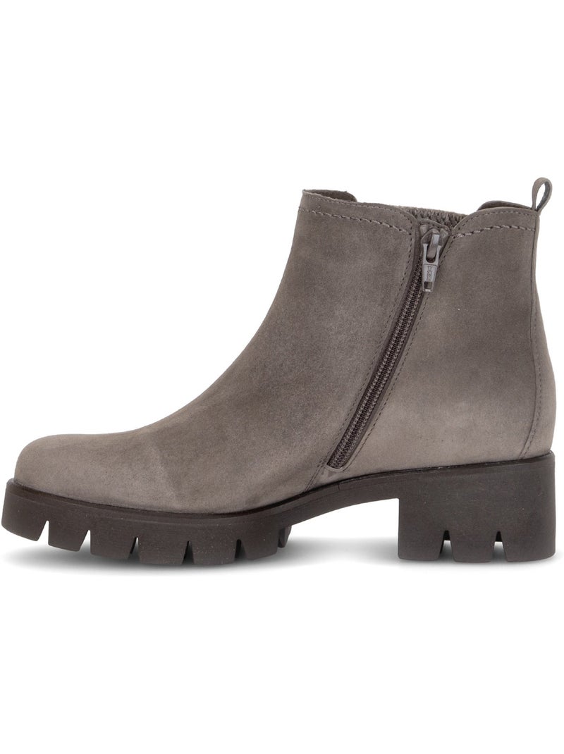 Bottines  en cuir velours Beige - Kiabi