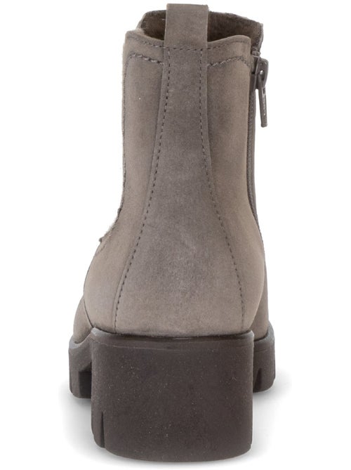 Bottines  en cuir velours - Kiabi