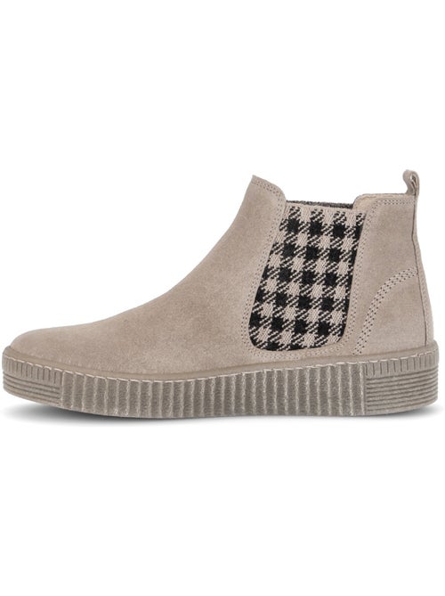 Bottines  en cuir velours - Kiabi