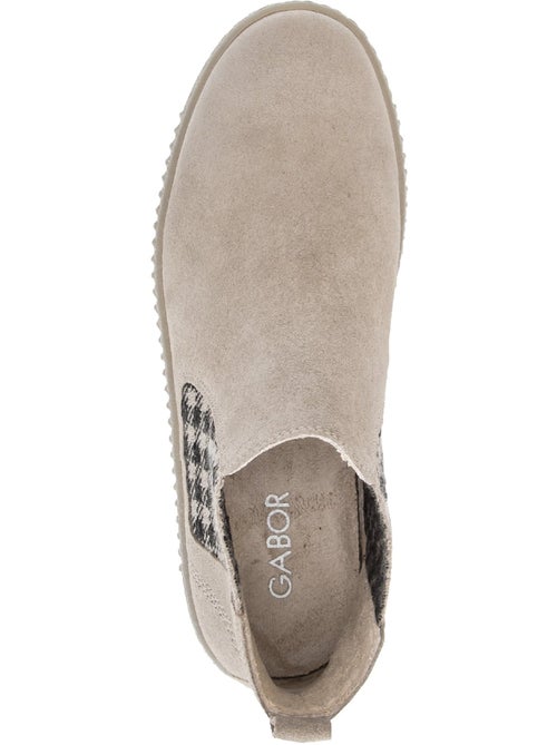 Bottines  en cuir velours - Kiabi