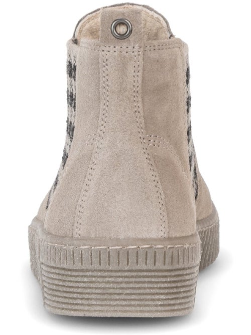 Bottines  en cuir velours - Kiabi