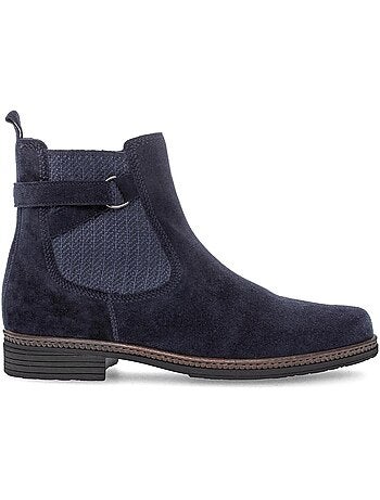 Bottines en cuir velours