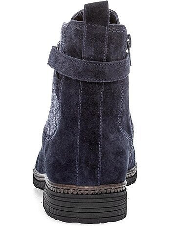 Bottines en cuir velours