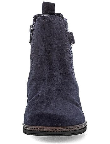 Bottines en cuir velours