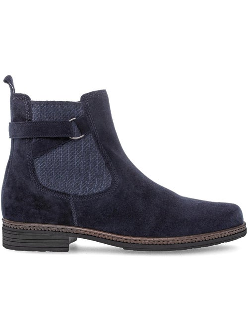 Bottines  en cuir velours - Kiabi
