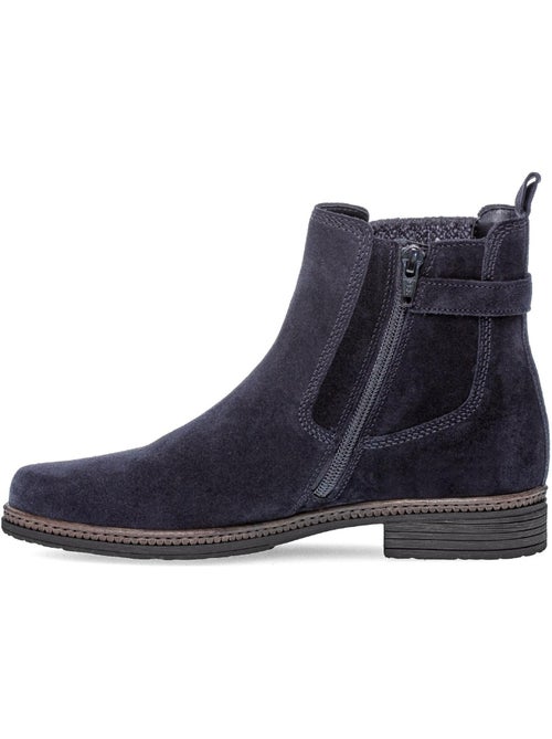 Bottines  en cuir velours - Kiabi