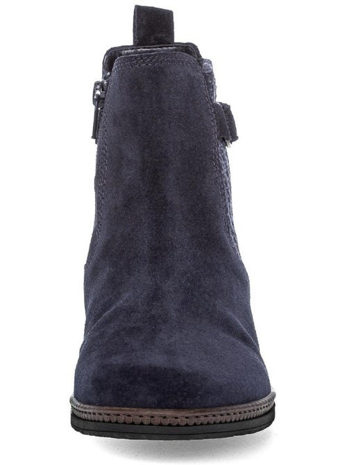 Bottines  en cuir velours - Kiabi
