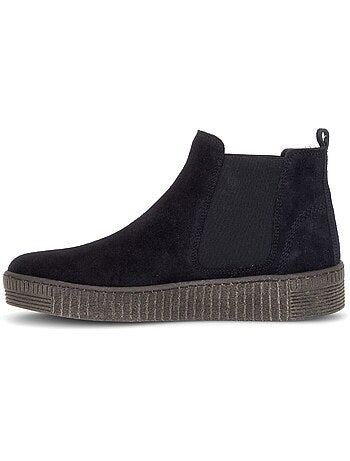 Bottines en cuir velours