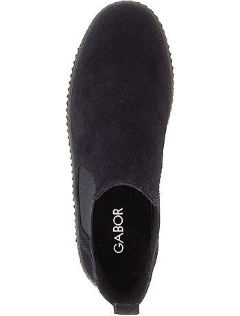 Bottines en cuir velours