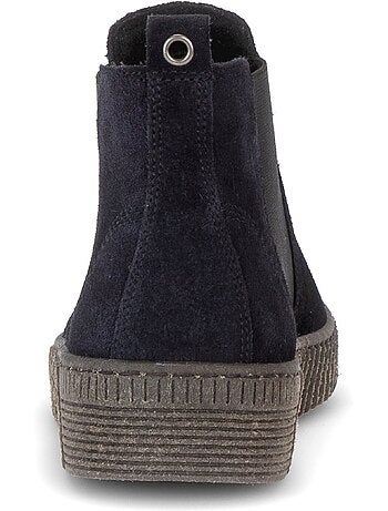 Bottines en cuir velours