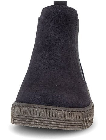 Bottines en cuir velours