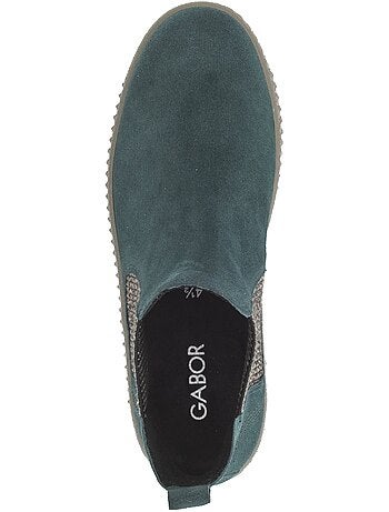 Bottines en cuir velours