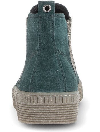 Bottines en cuir velours