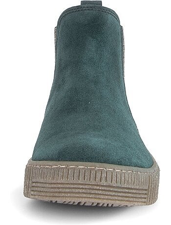 Bottines en cuir velours