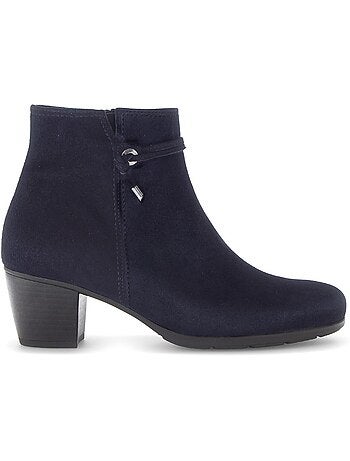 Bottines en cuir velours
