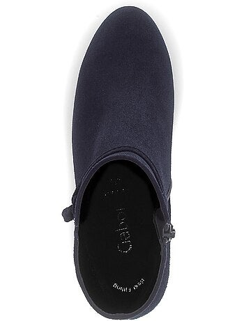 Bottines en cuir velours
