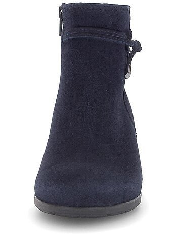Bottines en cuir velours