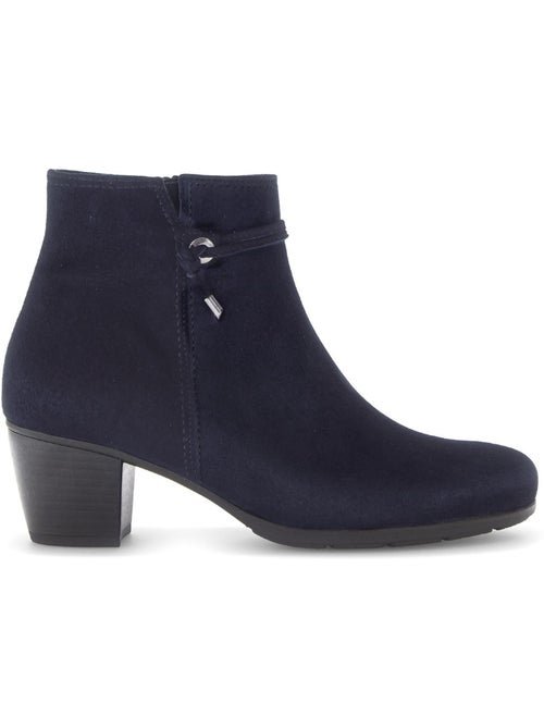 Bottines  en cuir velours - Kiabi