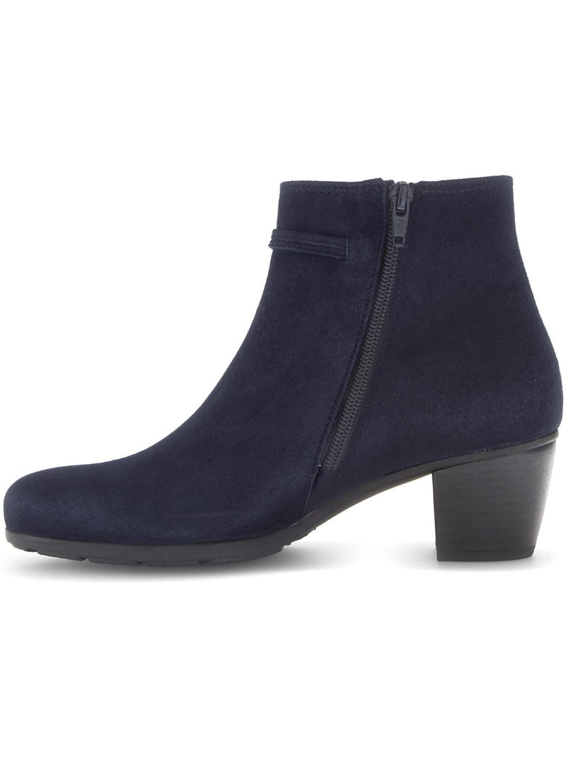 Bottines  en cuir velours Bleu - Kiabi