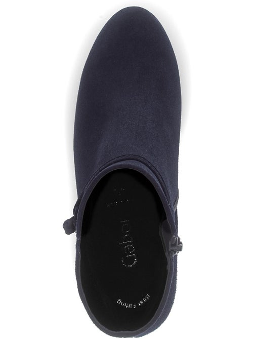 Bottines  en cuir velours - Kiabi