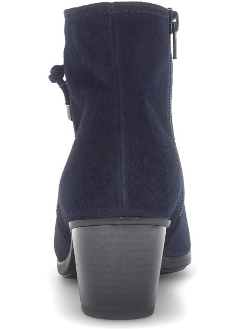 Bottines  en cuir velours - Kiabi