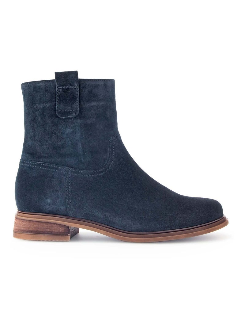 Bottines  en cuir velours Gabor Bleu marine - Kiabi