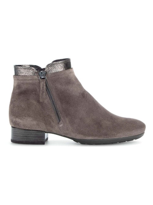 Bottines  en cuir velours Gabor - Kiabi