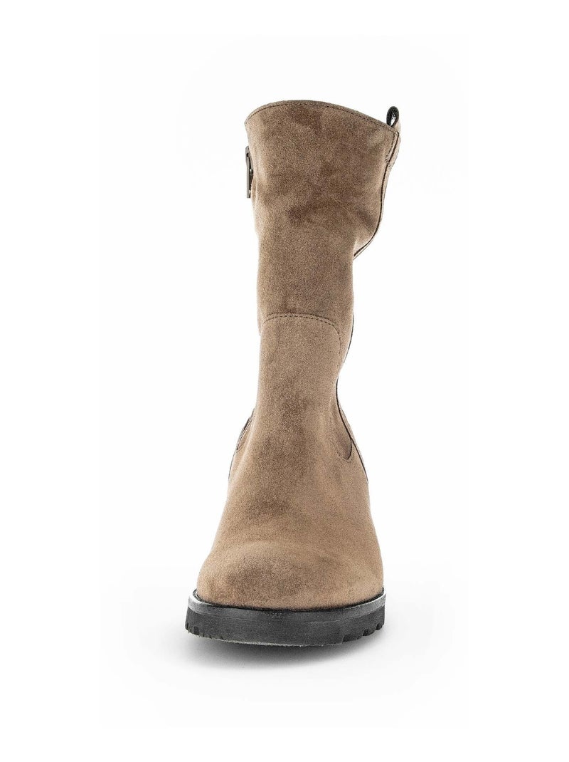 Bottines  en cuir velours Gabor Marron - Kiabi