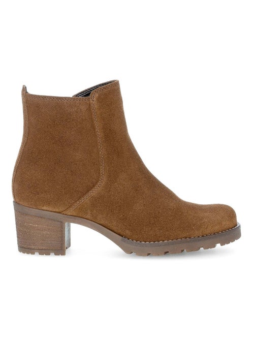 Bottines  en cuir velours Gabor - Kiabi