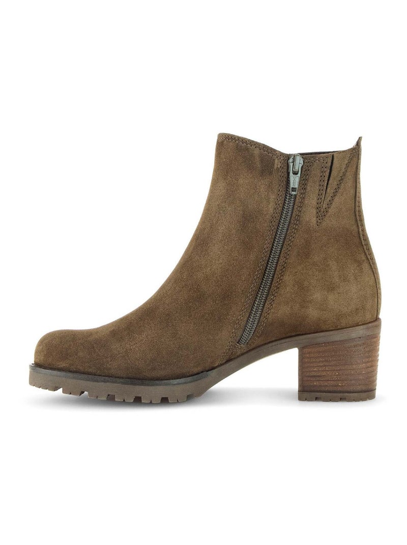 Bottines  en cuir velours Gabor Vert - Kiabi