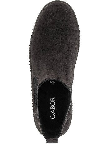 Bottines en cuir velours