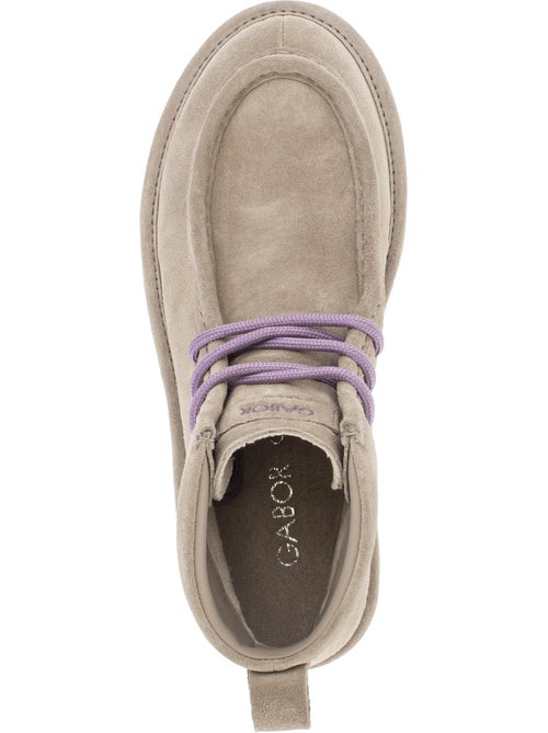 Bottines en cuir velours (lacets ) - Kiabi Bottines en cuir velours (lacets ) - Kiabi