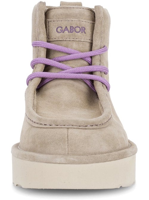 Bottines en cuir velours (lacets ) - Kiabi Bottines en cuir velours (lacets ) - Kiabi
