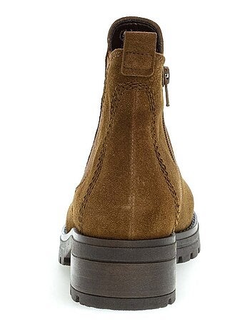 Bottines en cuir velours