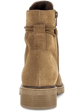 Bottines en cuir velours