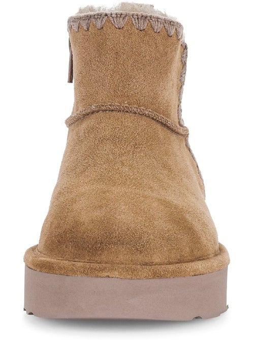 Bottines en cuir velours - Kiabi Bottines en cuir velours - Kiabi