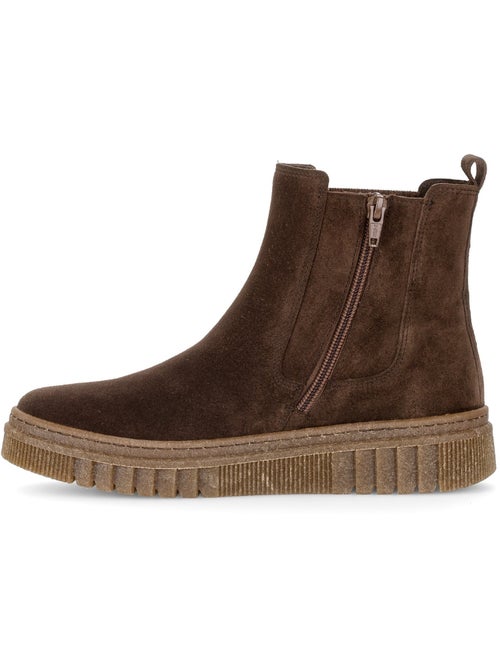Bottines en cuir velours - Kiabi Bottines en cuir velours - Kiabi