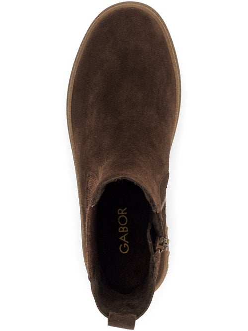 Bottines en cuir velours - Kiabi Bottines en cuir velours - Kiabi