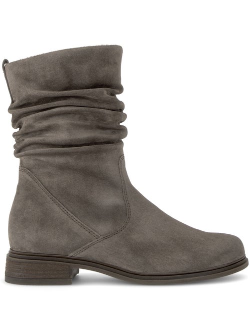 Bottines  en cuir velours - Kiabi