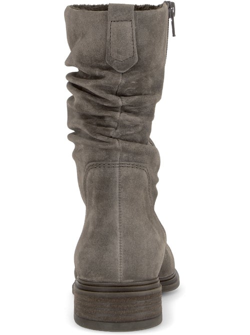 Bottines  en cuir velours - Kiabi